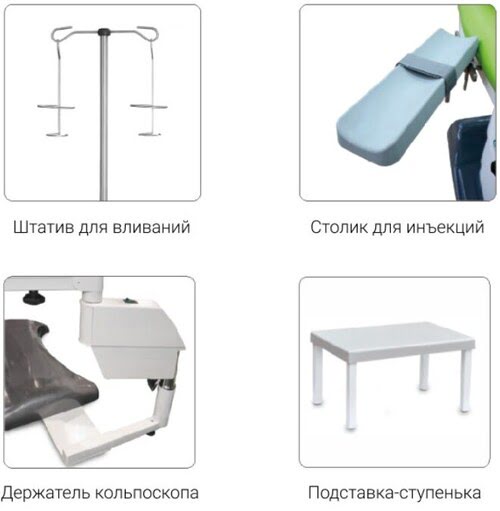 Урогинекологическое кресло КГМ-4П от Medin — многофункциональное кресло для гинекологических и акушерских процедур с электроприводом и дополнительными принадлежностями. 